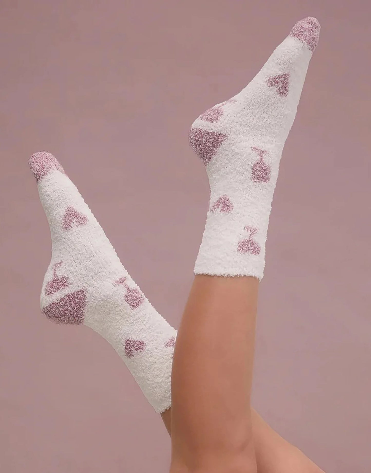 Plush Wine Socks in Bone
