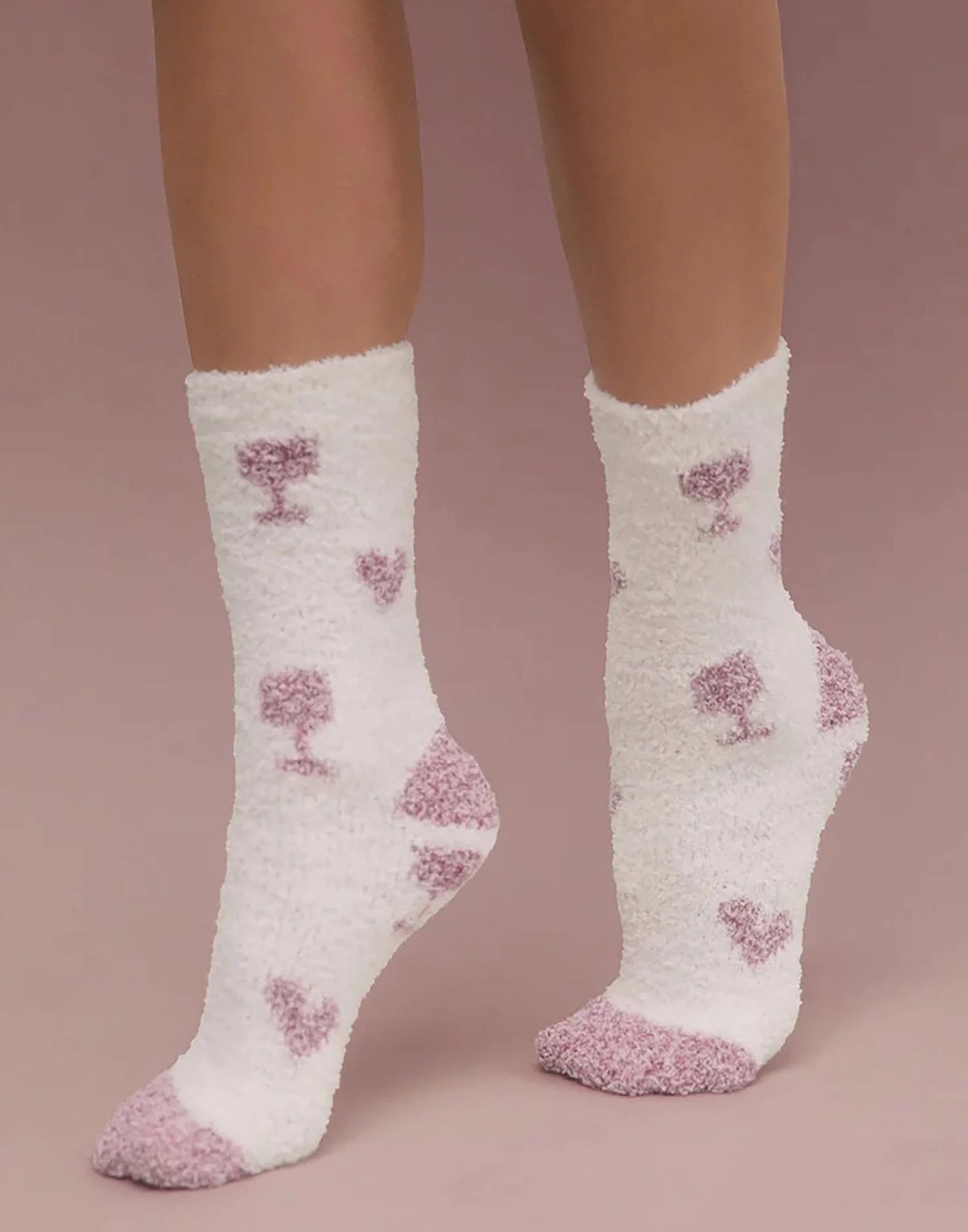 Plush Wine Socks in Bone