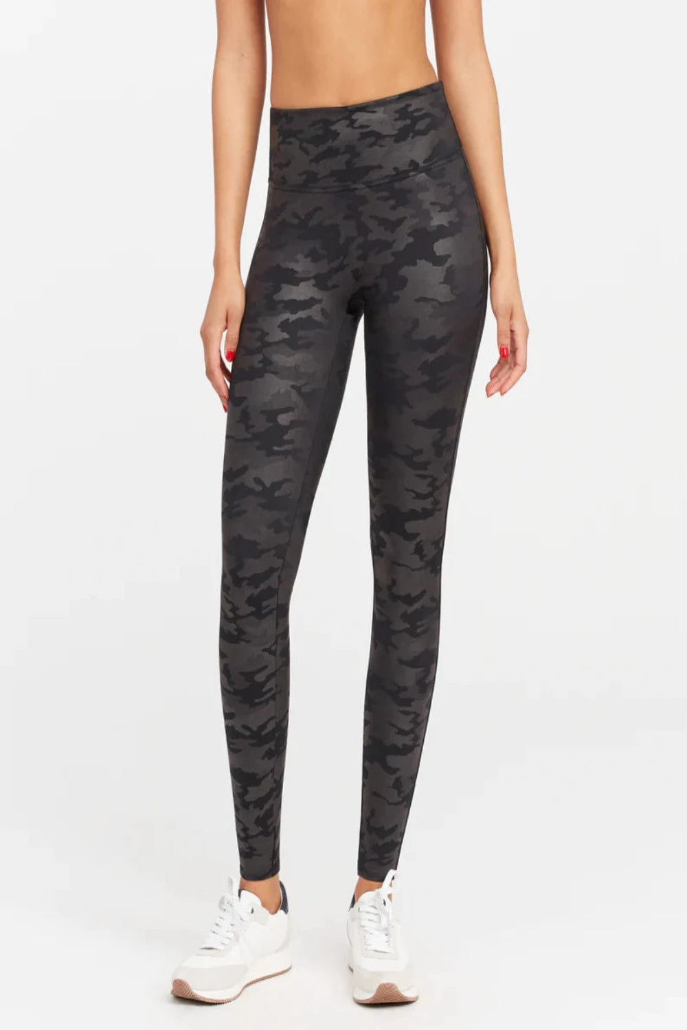 Spanx Faux Leather Camo Leggings