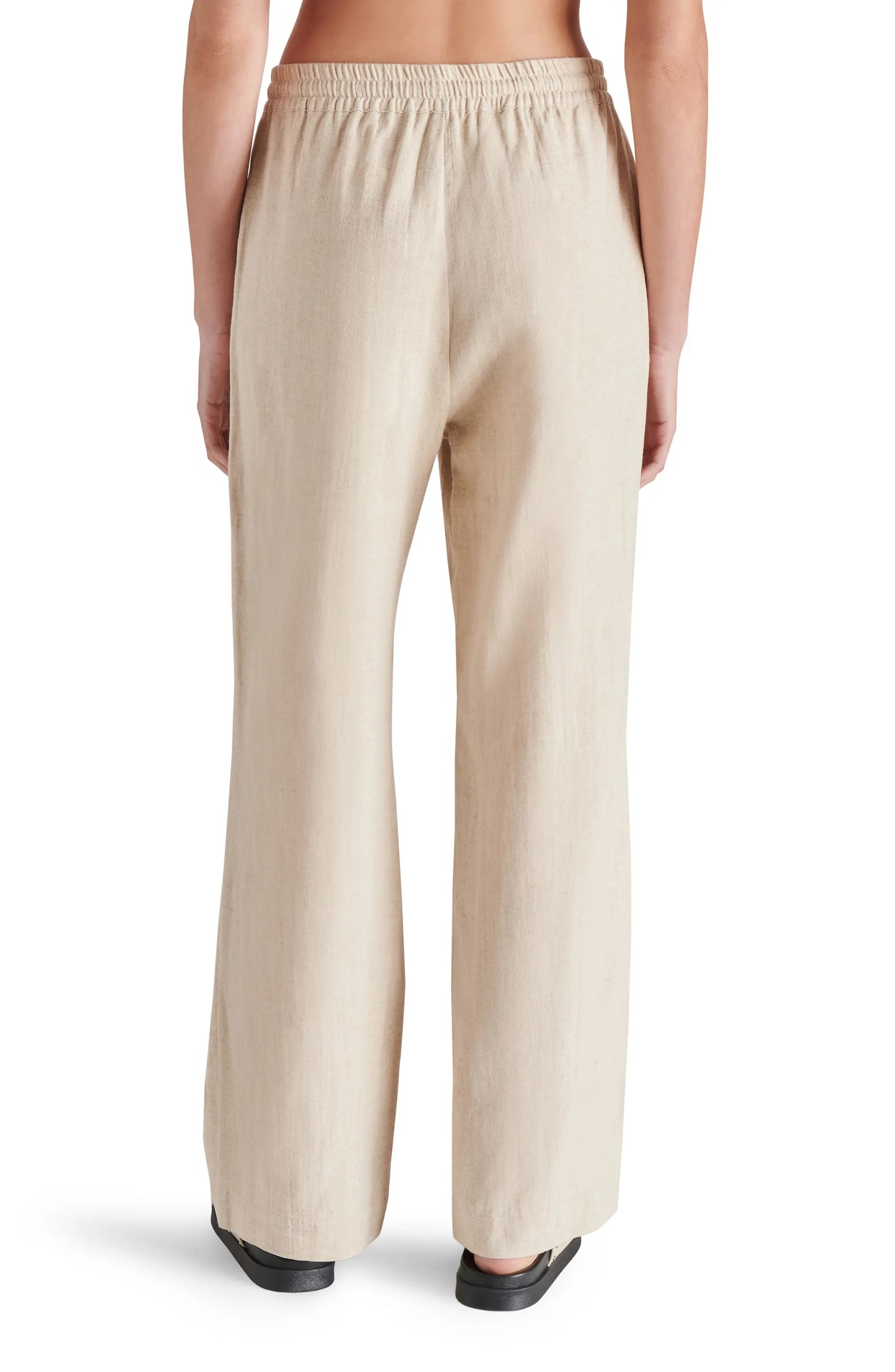 Venetia Cotton & Linen Drawstring Pants in Natural