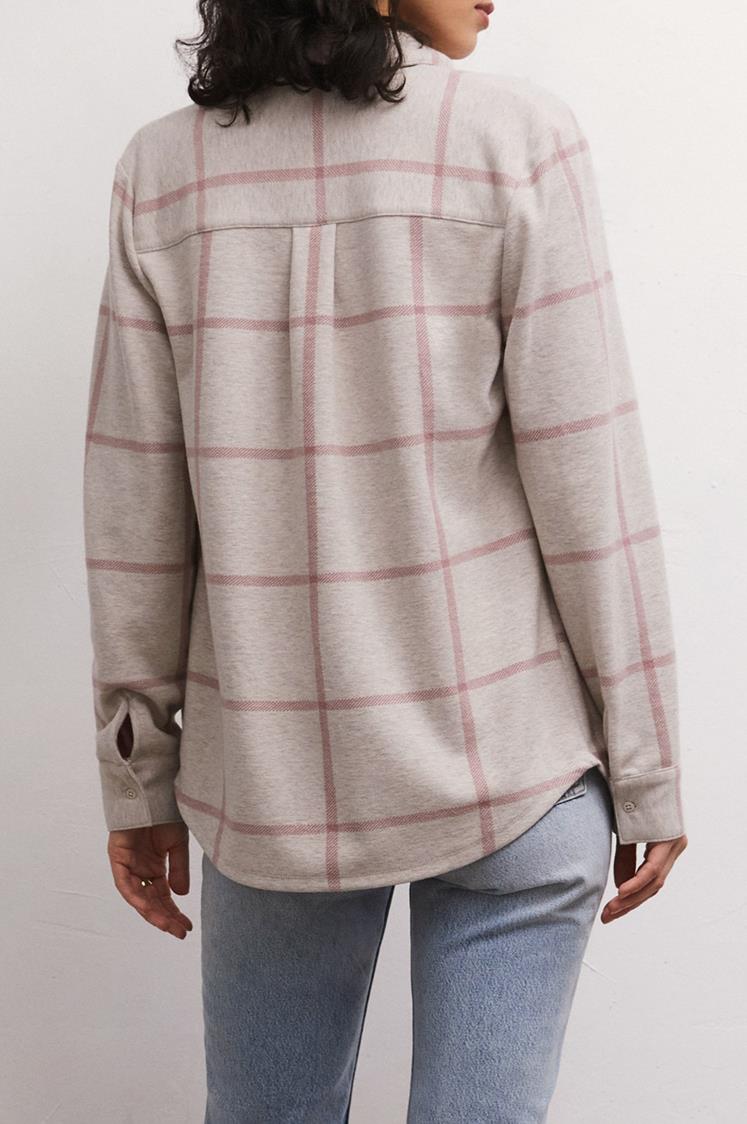 Zenith Plaid Shirt in Smoked Rose