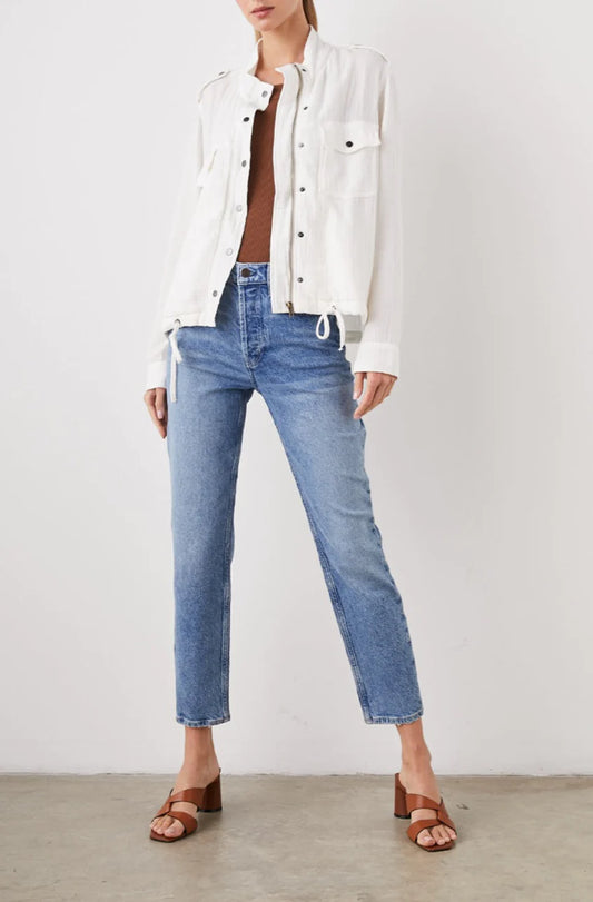 Collins Jacket in Gauze White