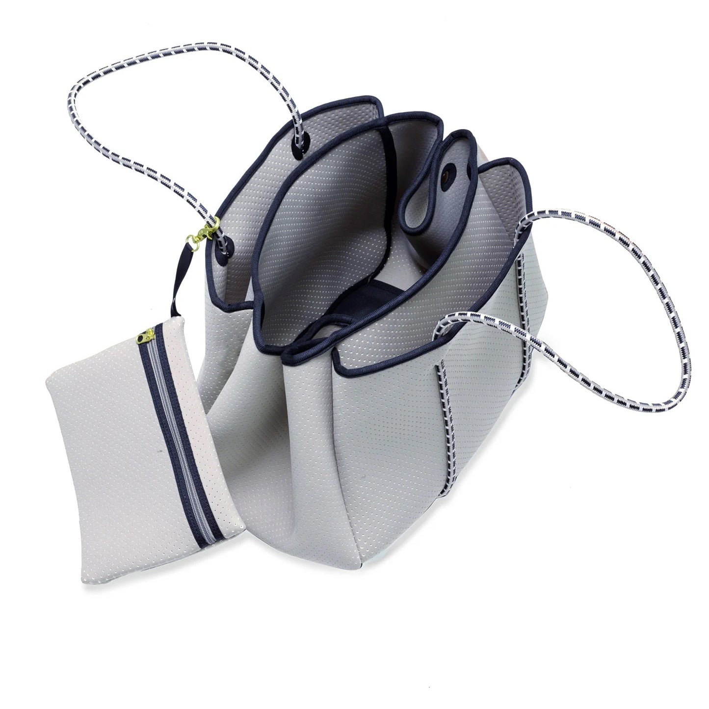 Neoprene tote in Silver