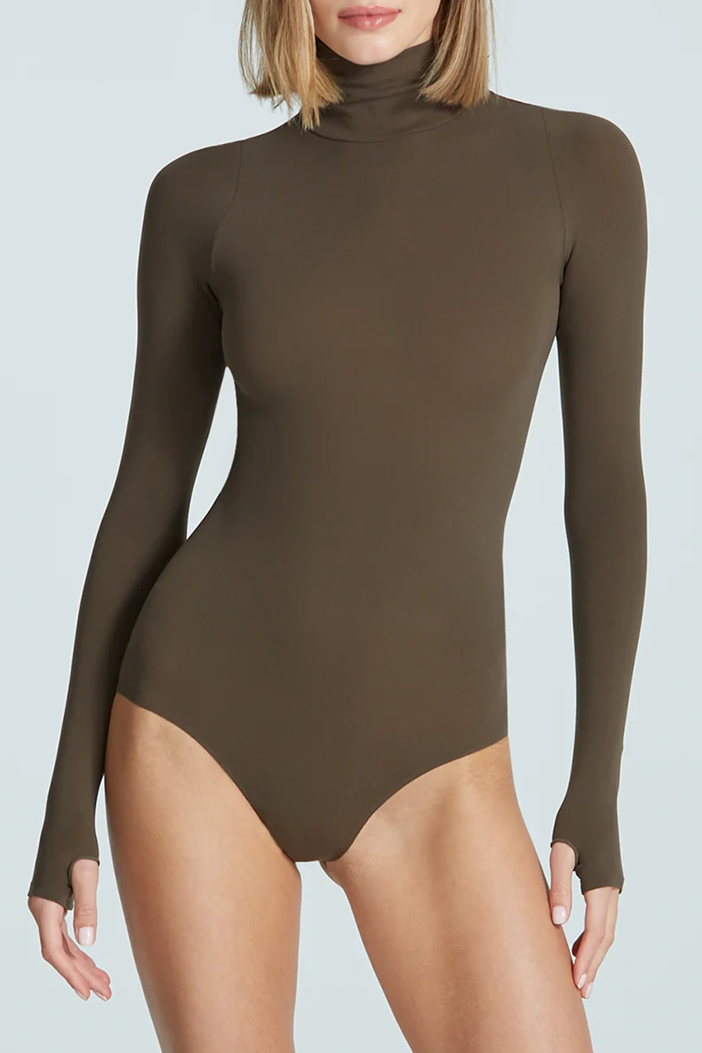 Ballet Turtleneck Bodysuit in Cadet
