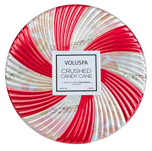 3 Wick Crushed Candy Cane Candle
