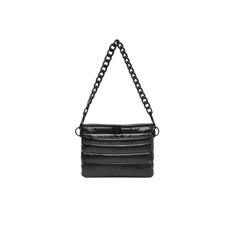 Downtown Crossbody in Pearl Black W/Black