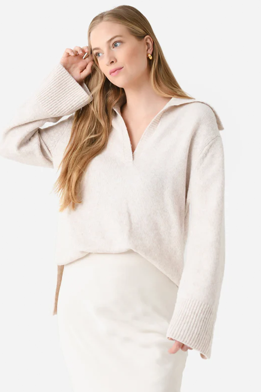 Ember Sweater in Light Oatmeal Heather