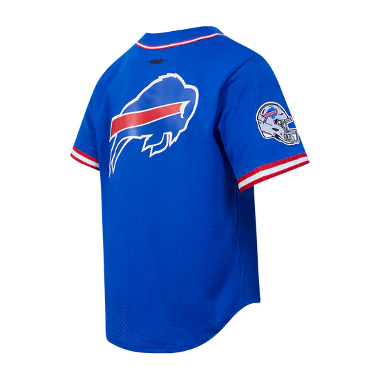 Fbb1410158ryr | Buffalo Bills Mesh Button Down in Royal Red