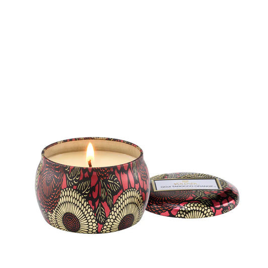 Goji Tarocco mini tin candle