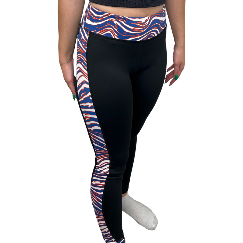 Black Zebra Trim Leggings