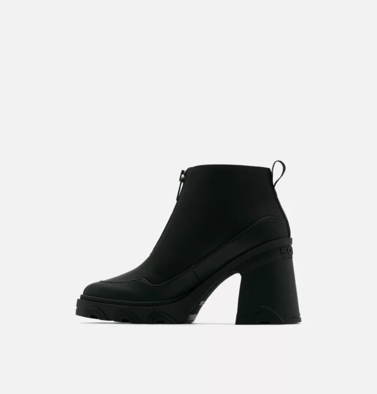 Brex Heel Zip in Black
