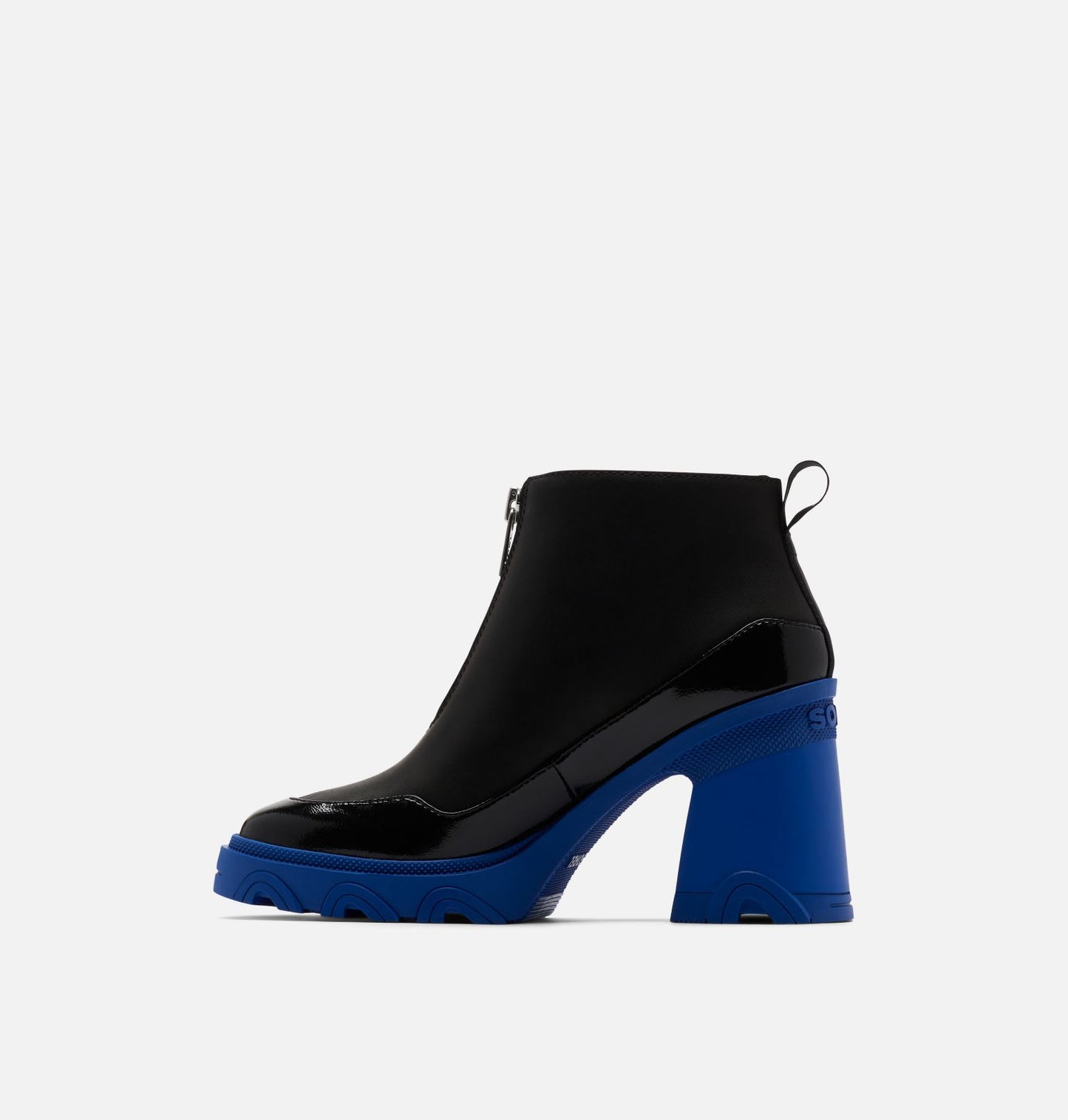 Brex Heel Zip Boot in Black/Cobalt