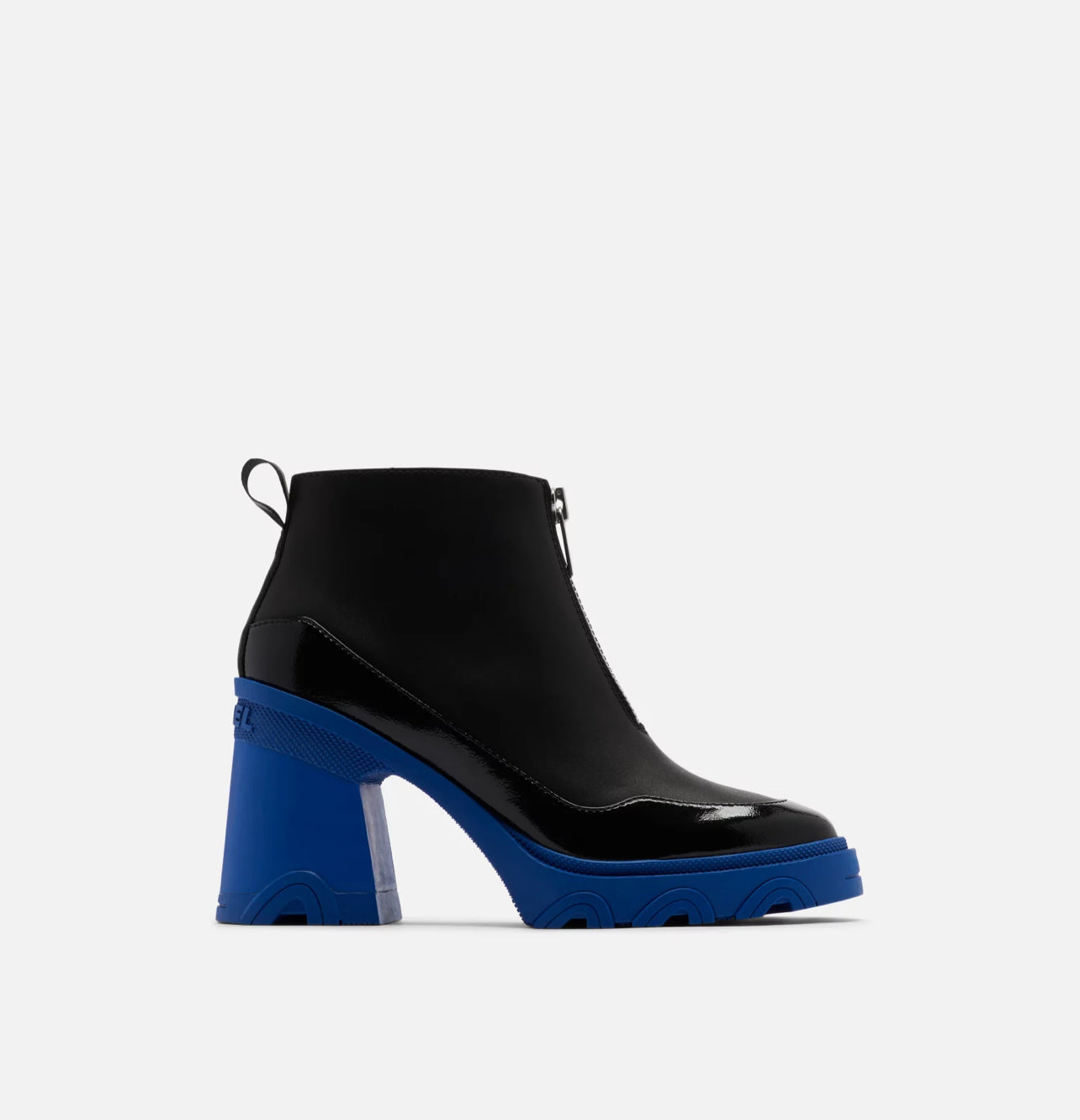 Brex Heel Zip Boot in Black/Cobalt