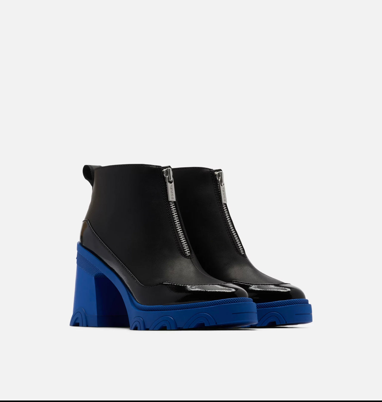 Brex Heel Zip Boot in Black/Cobalt