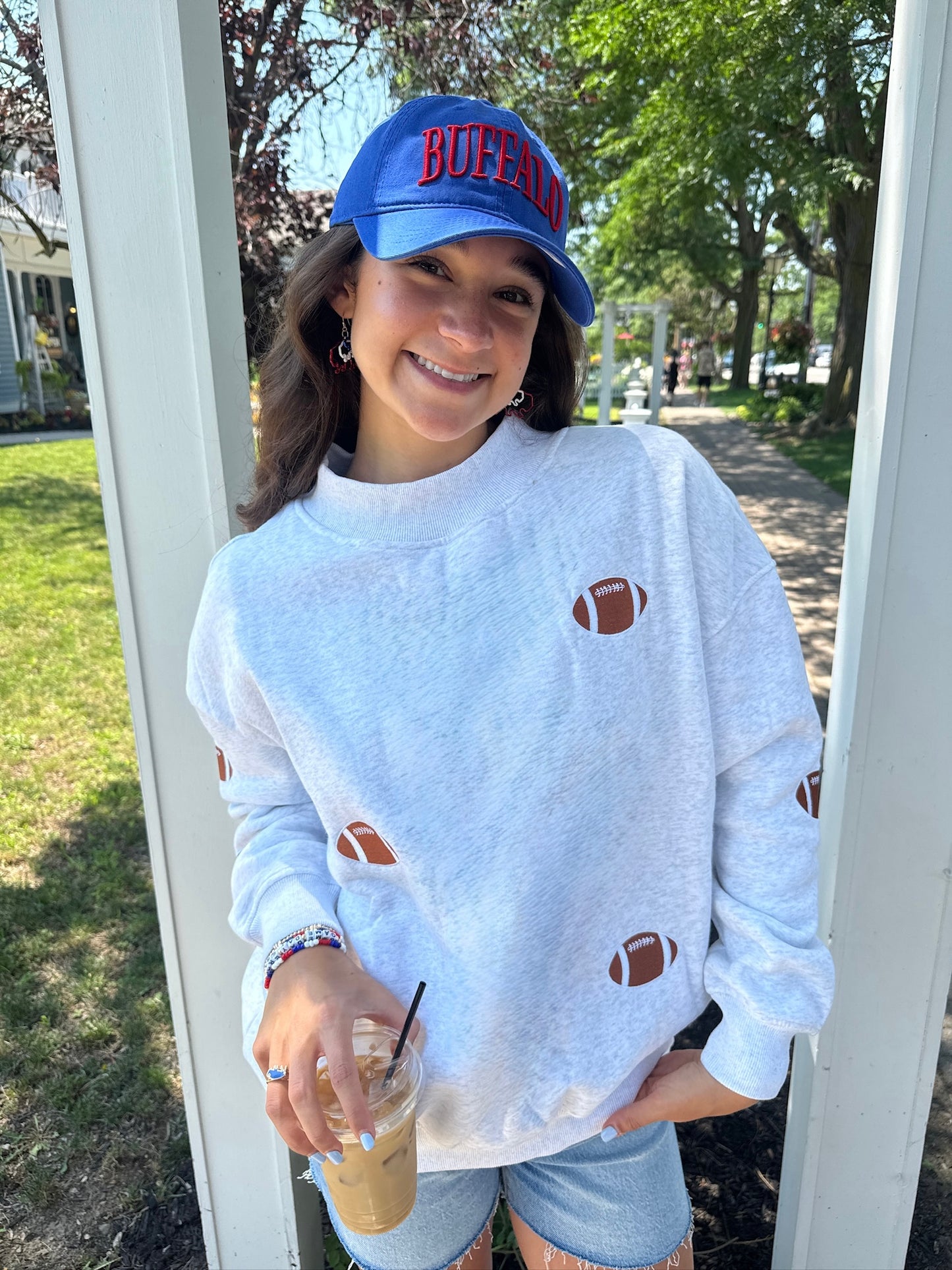All Over Football Mock Neck