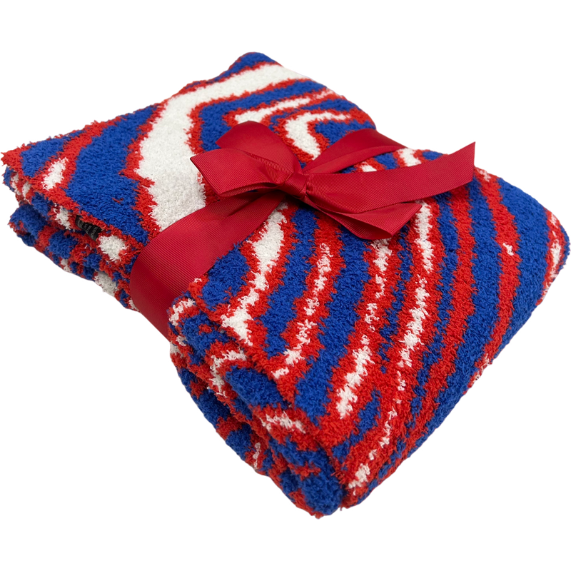 Buffalo Zebra Plush Travel Blanket