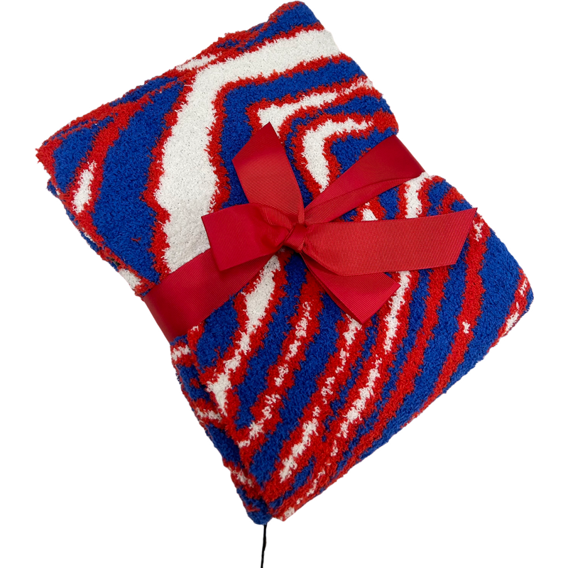 Buffalo Zebra Plush Travel Blanket