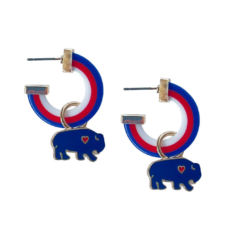 Standing Buffalo Enamel Hoop