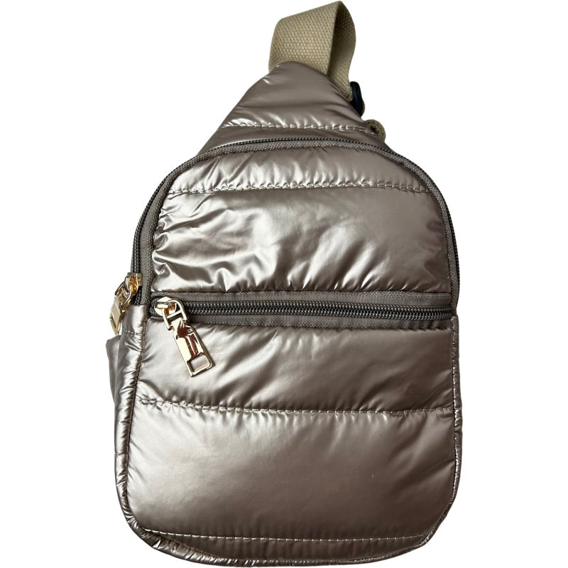 Puff Bag in Beige Gloss