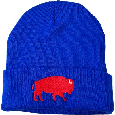 Standing Buffalo Beanie Royal/Red