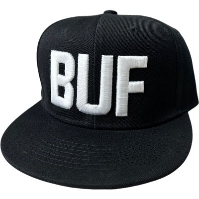 BUF Flat Brim Snap Back in Black