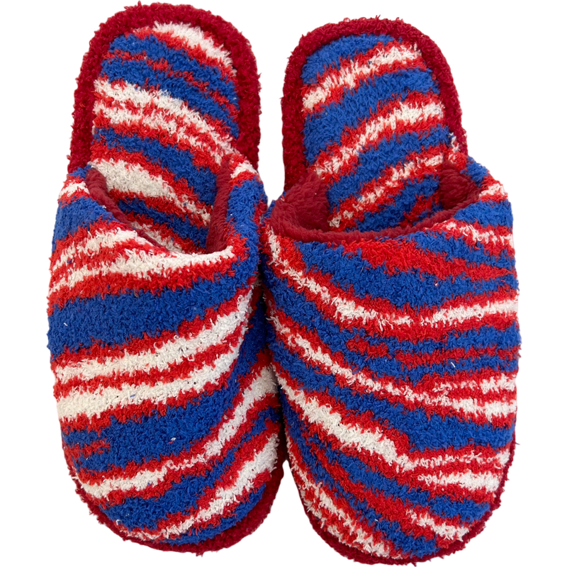 Buffalo Zebra Plush Slipper