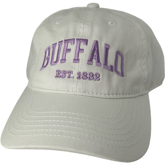 Buffalo Est 1832 in White/Lavender