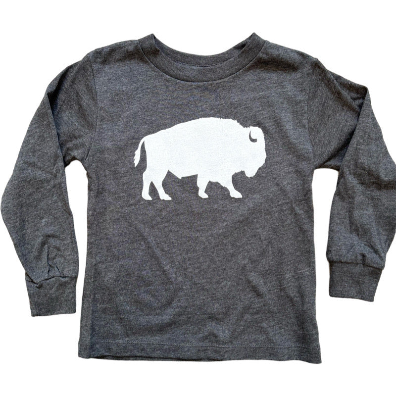 Standing Buffalo Long Sleeve Toddler tee