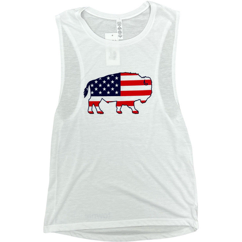 Flag Standing Buffalo Tank Top