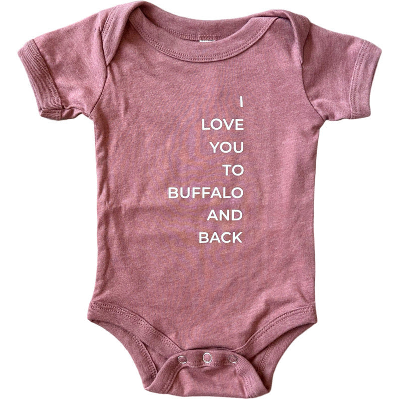 To Buffalo and Back Onesie in Charcoal