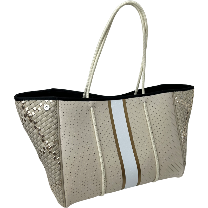 Greyson Woven Tote in Dune