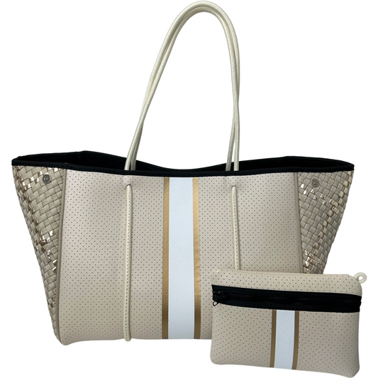 Greyson Woven Tote in Dune