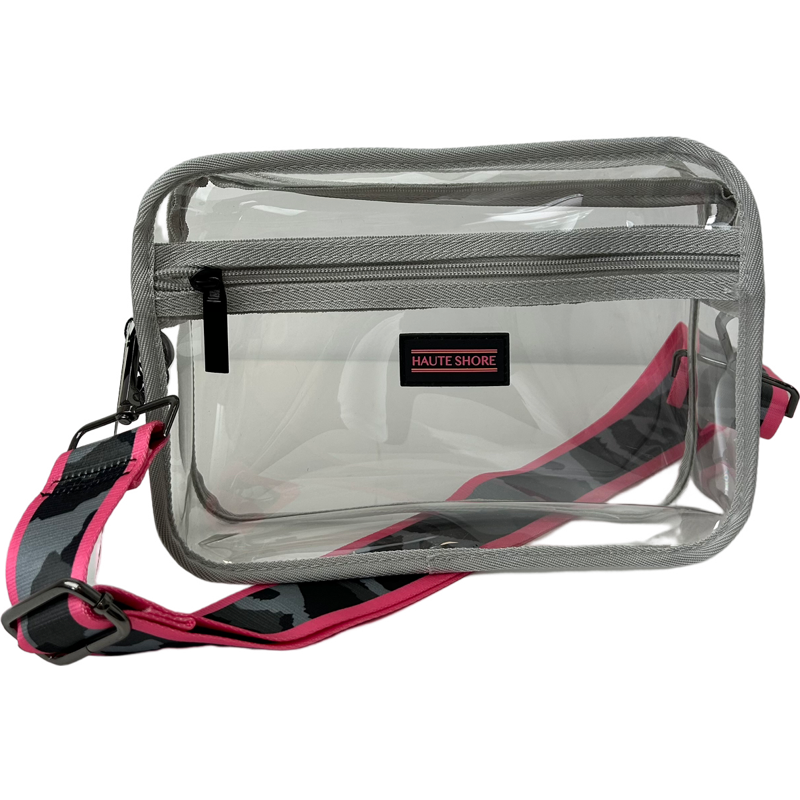 Drew Clear Bag in Grey Camo