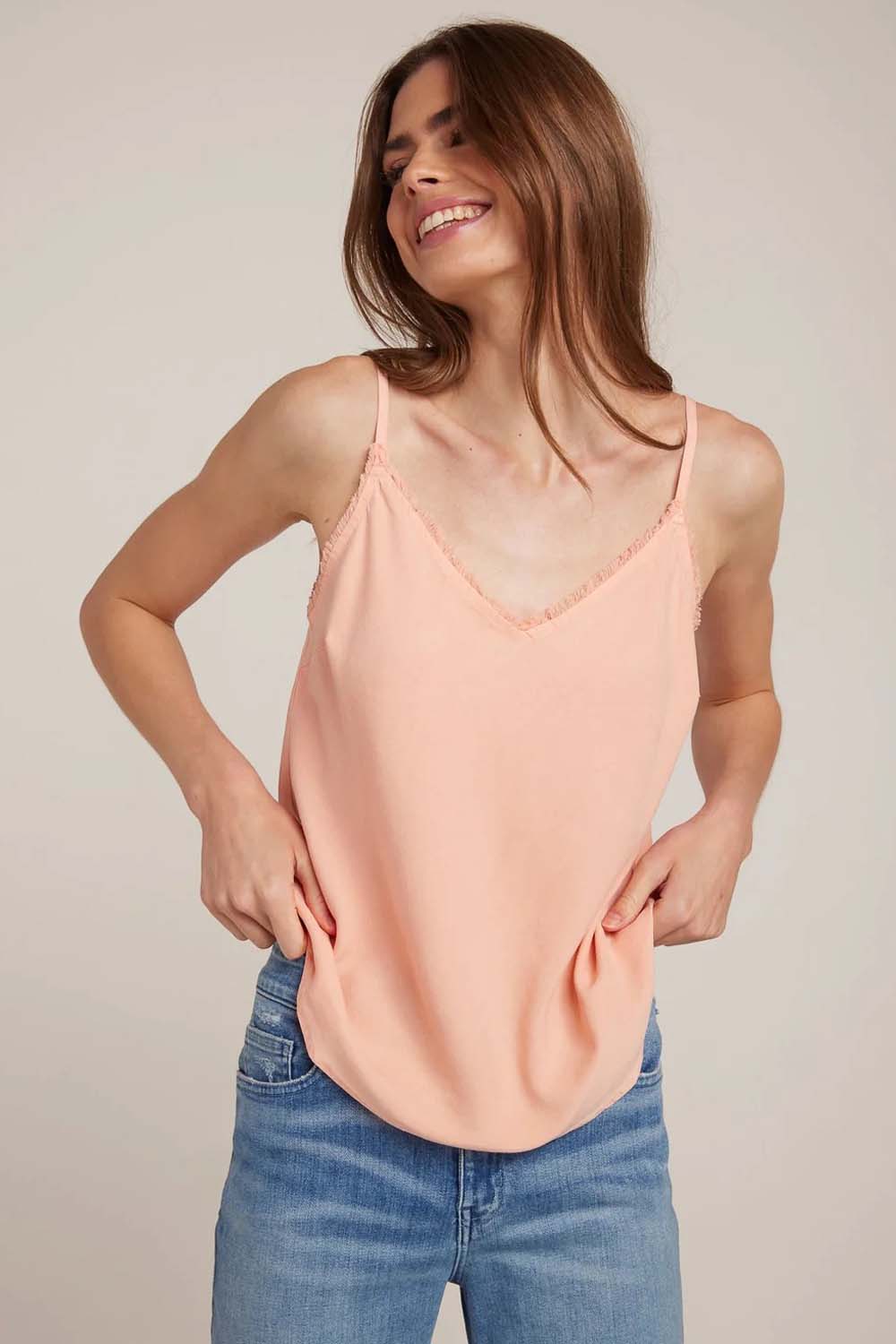 Frayed Cami in Sun Bleach Wash