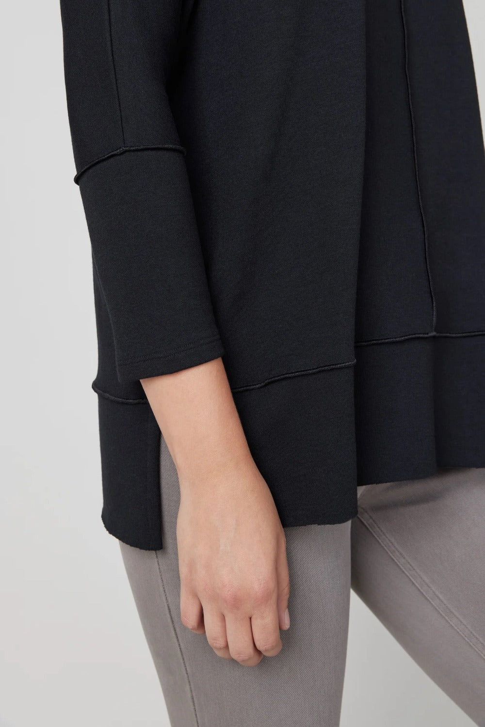 Perfect Dolman 3/4 Sleeve Top in Black