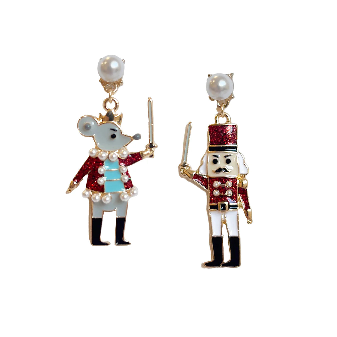 Nutcracker + Mouse King Drop Earrings
