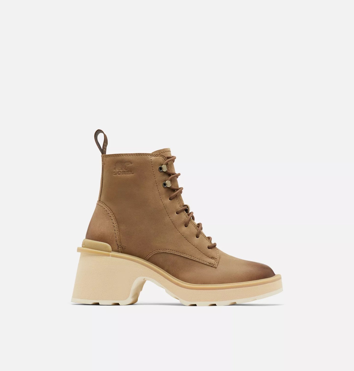 Hi-Line Heel Lace Boot in Umber