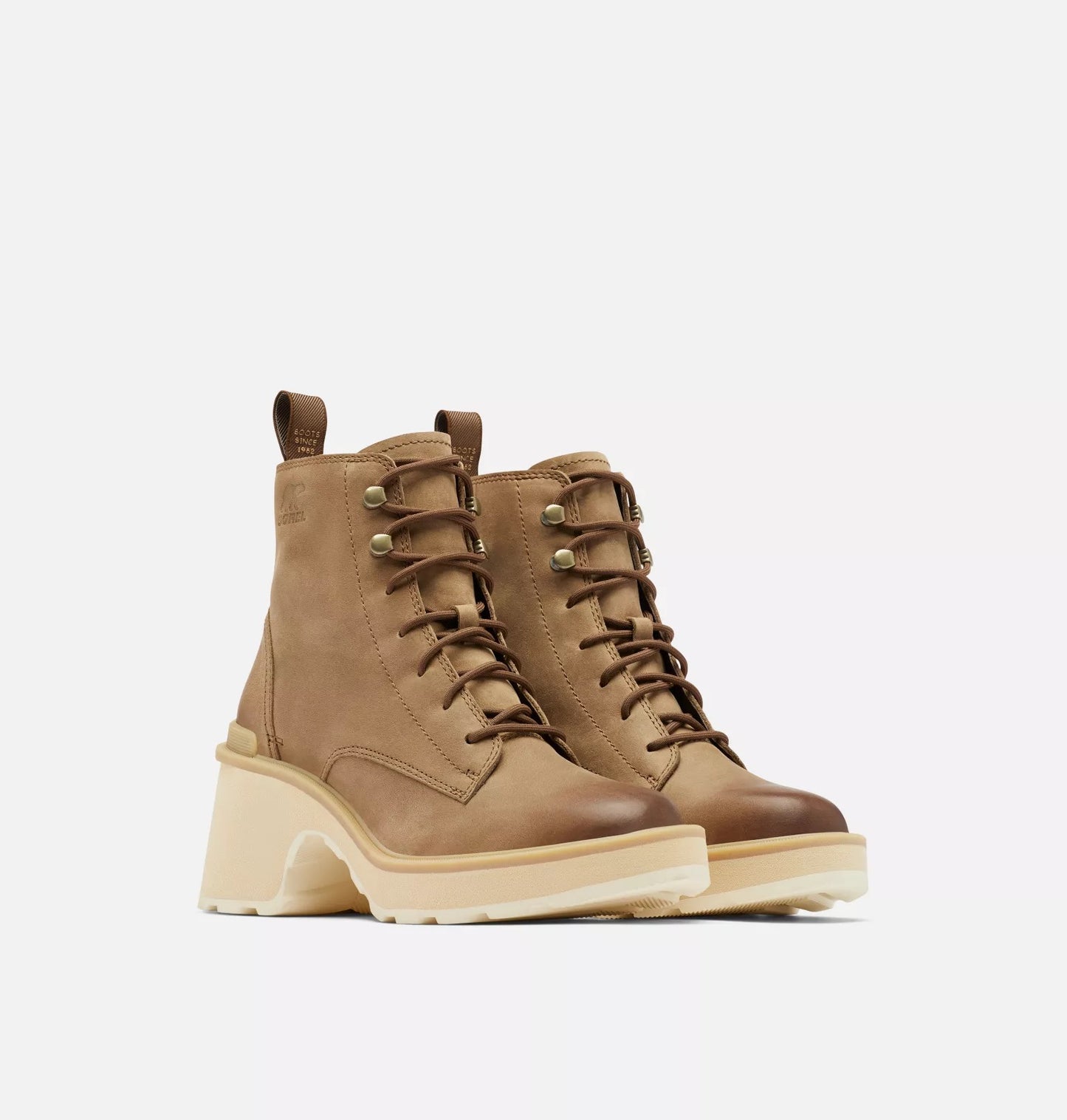Hi-Line Heel Lace Boot in Umber