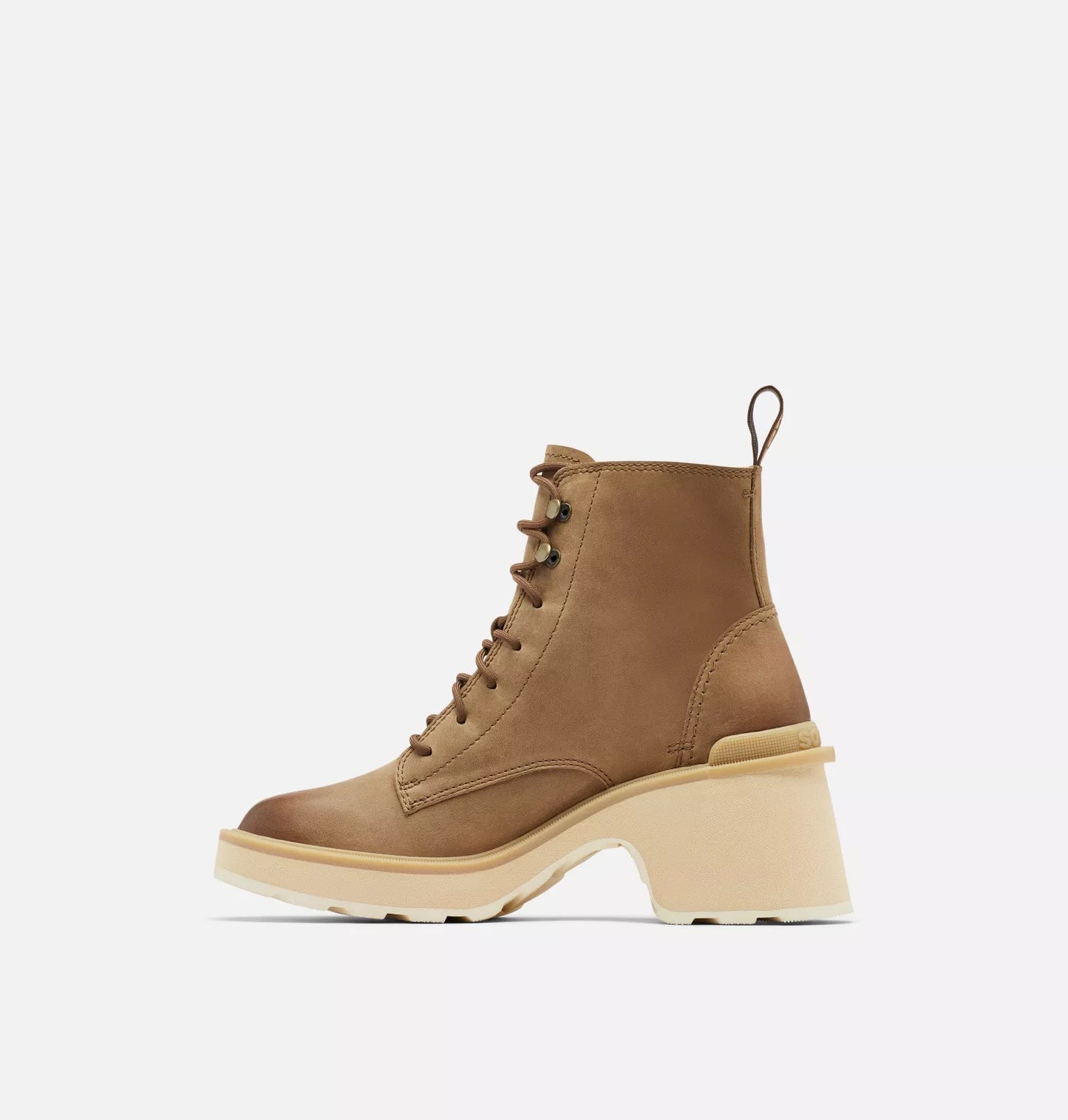 Hi-Line Heel Lace Boot in Umber