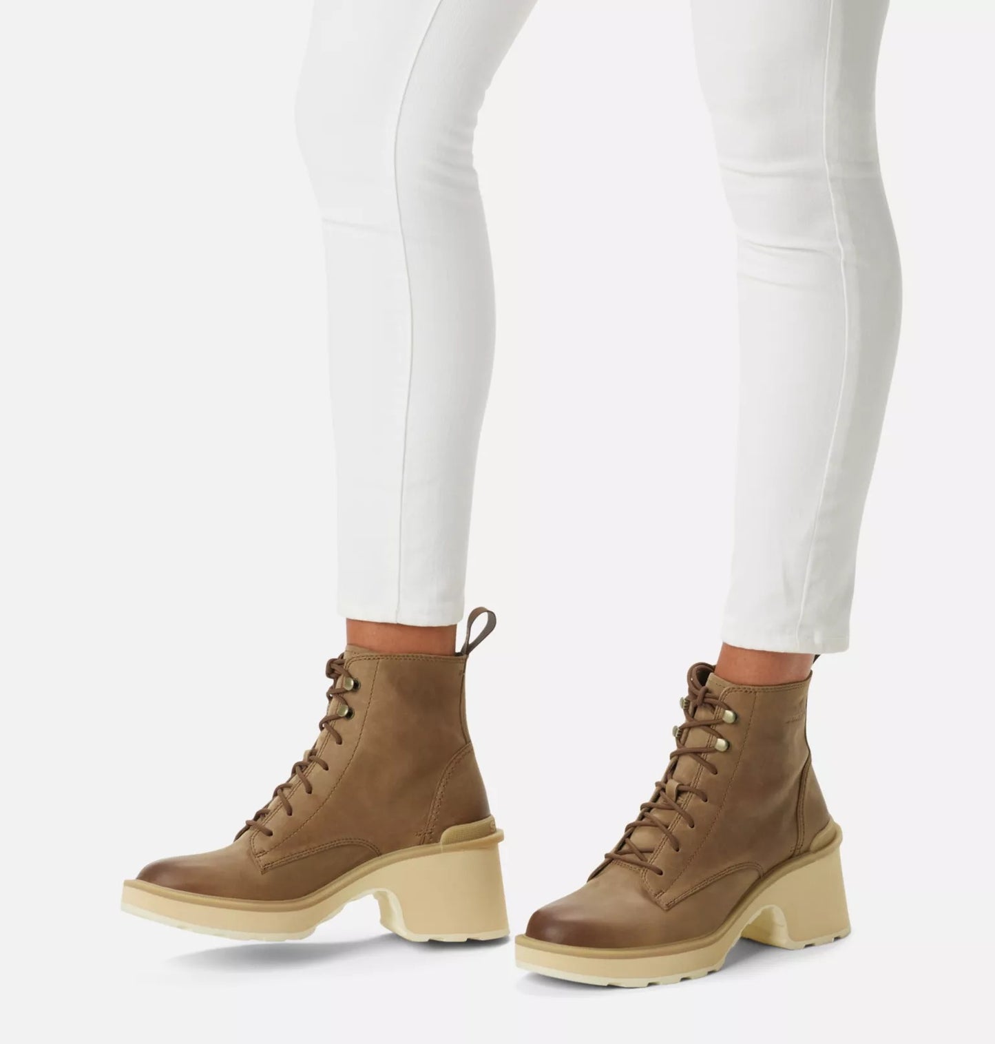 Hi-Line Heel Lace Boot in Umber