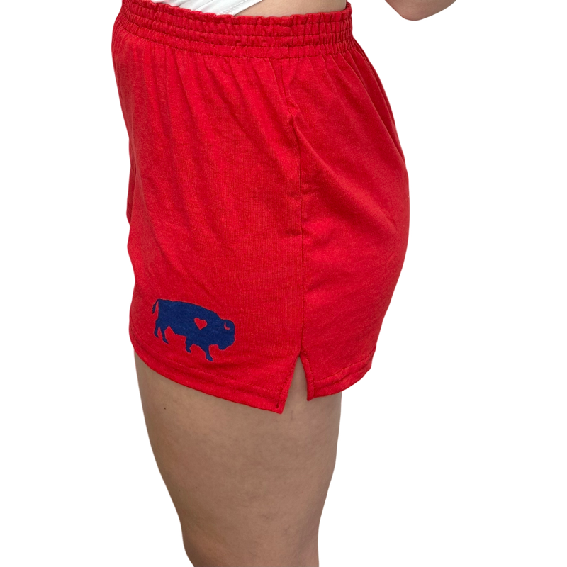 Standing Buffalo Shorts in Red