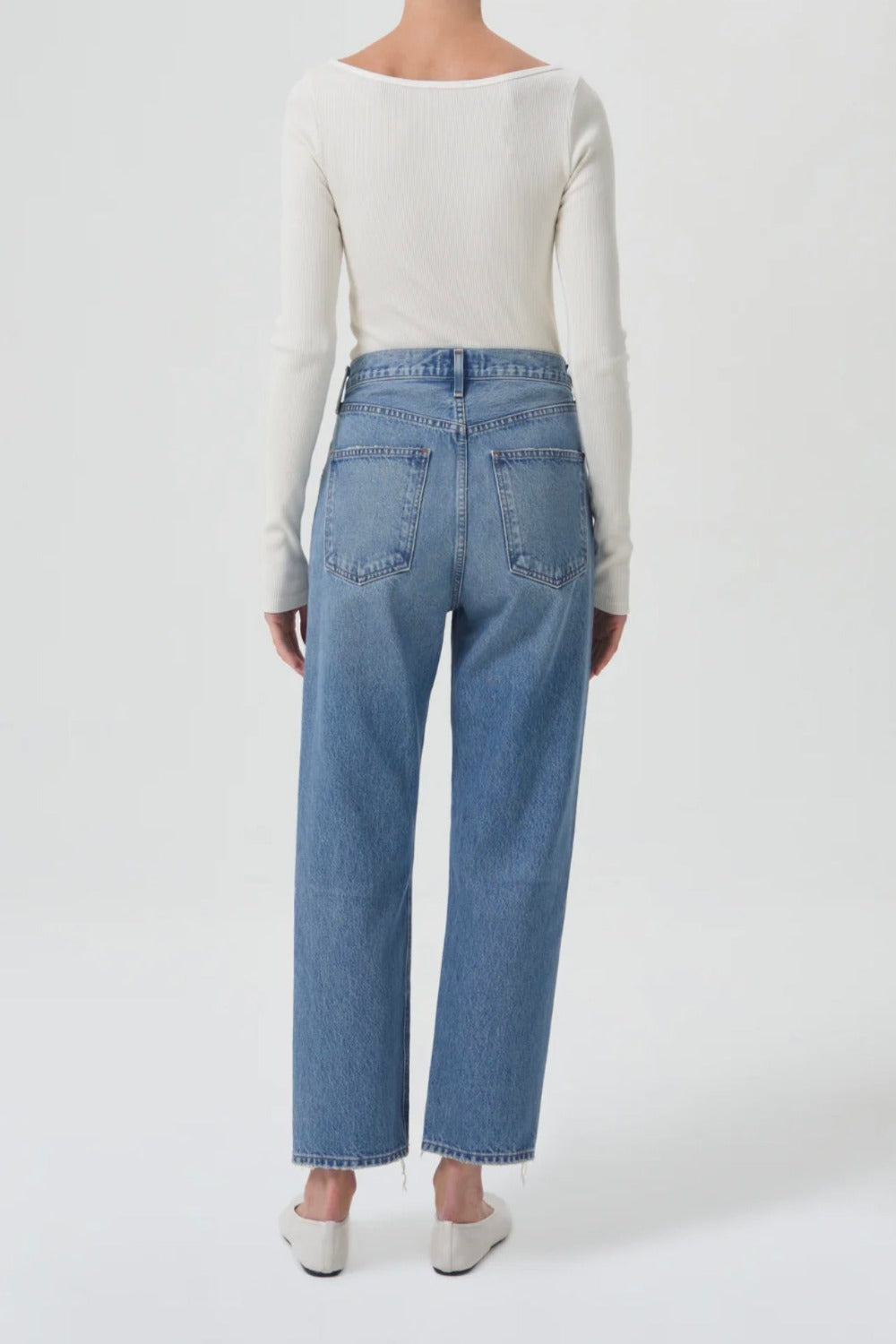 90's Crop Mid Rise Straight in Bound