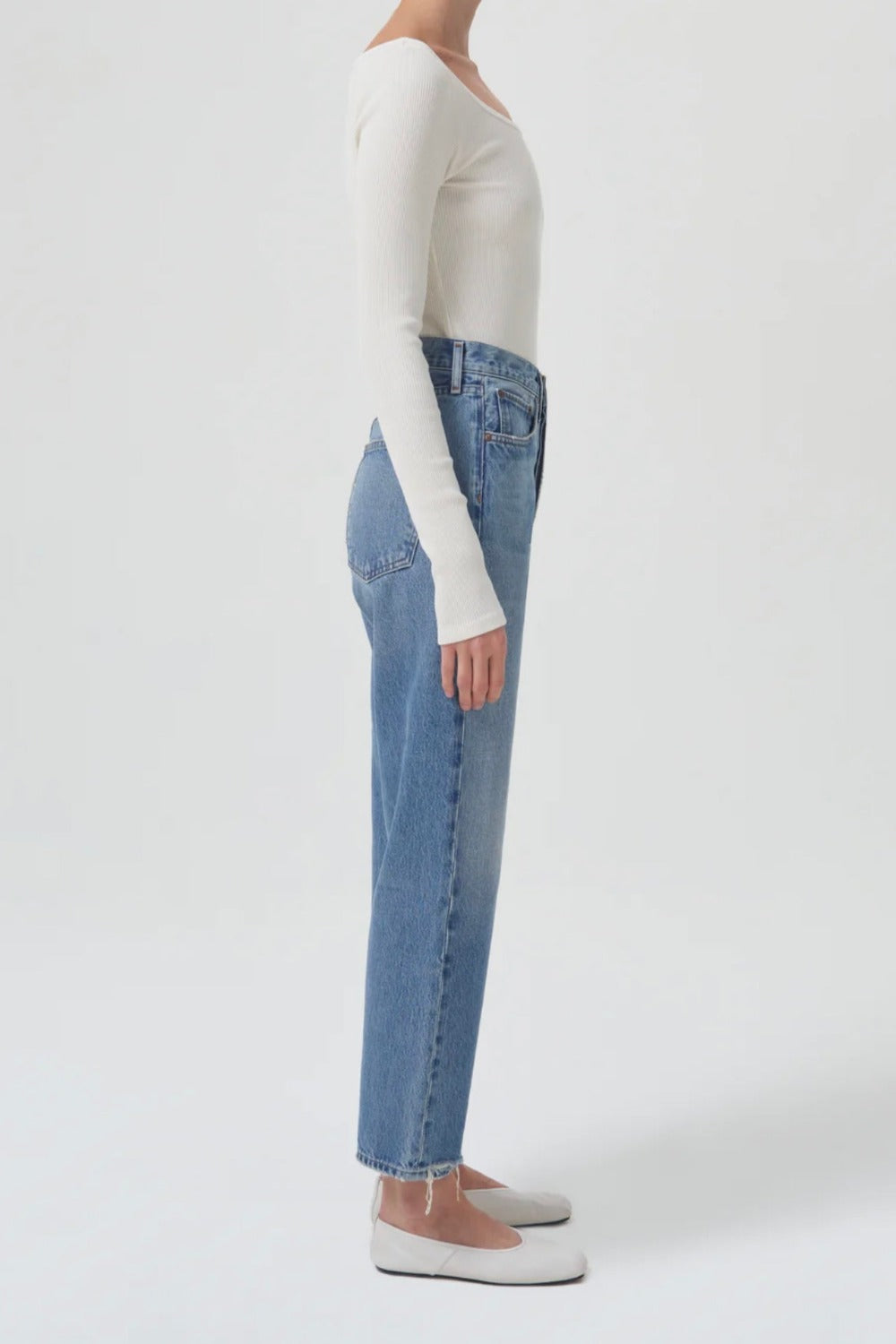 90's Crop Mid Rise Straight in Bound