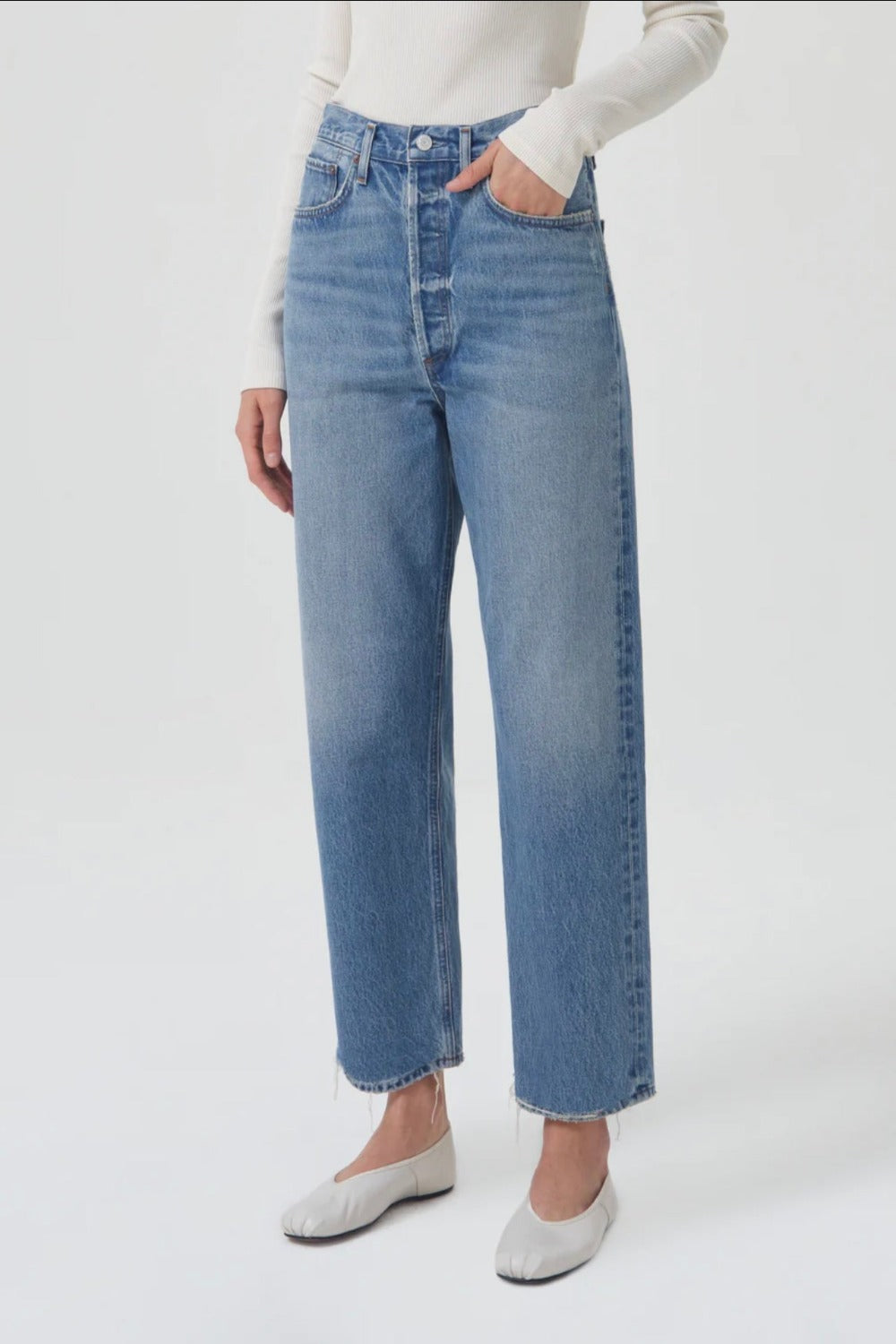 90's Crop Mid Rise Straight in Bound