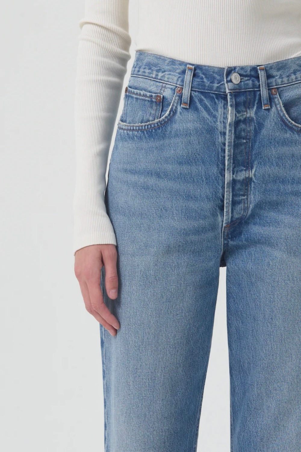 90's Crop Mid Rise Straight in Bound