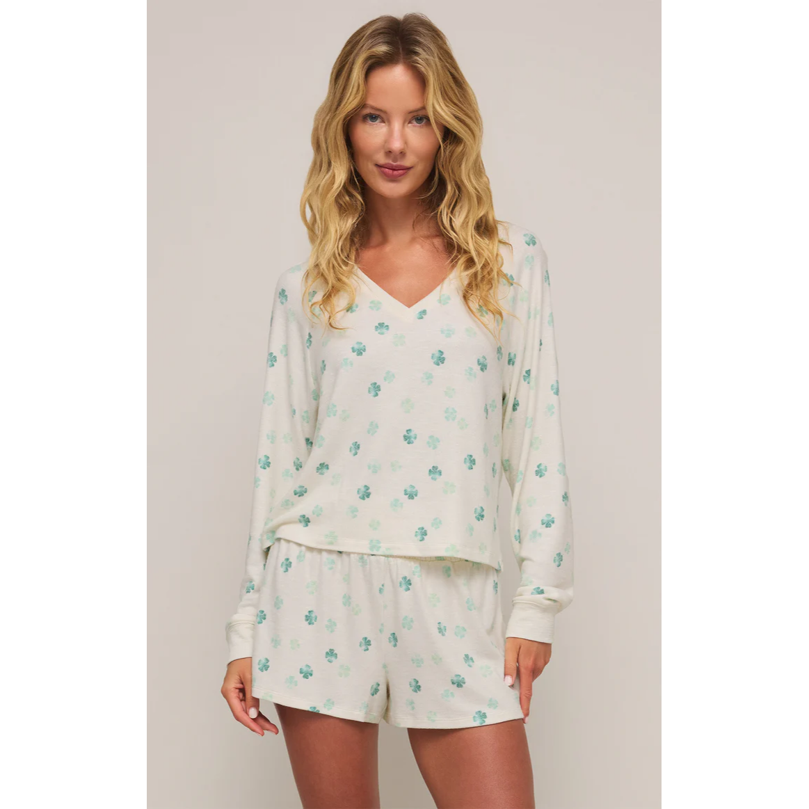 Maggie Clover Ls Top in Vanilla Ice