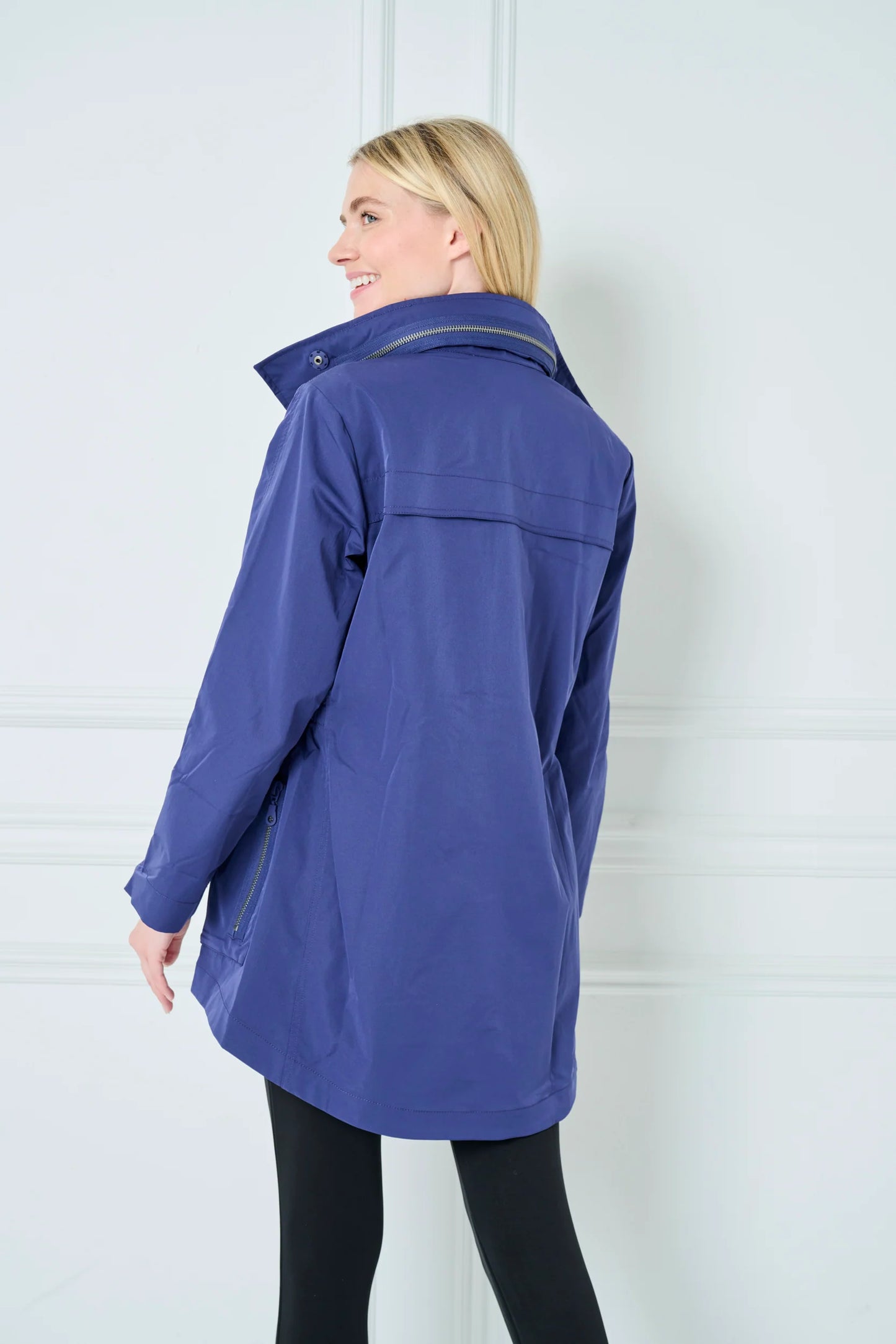 The Anorak Crinkle Jacket in Blue