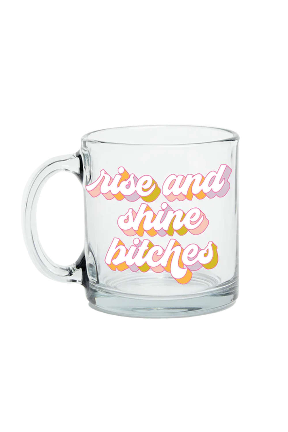 Rise and Shine Clear Glass Mug