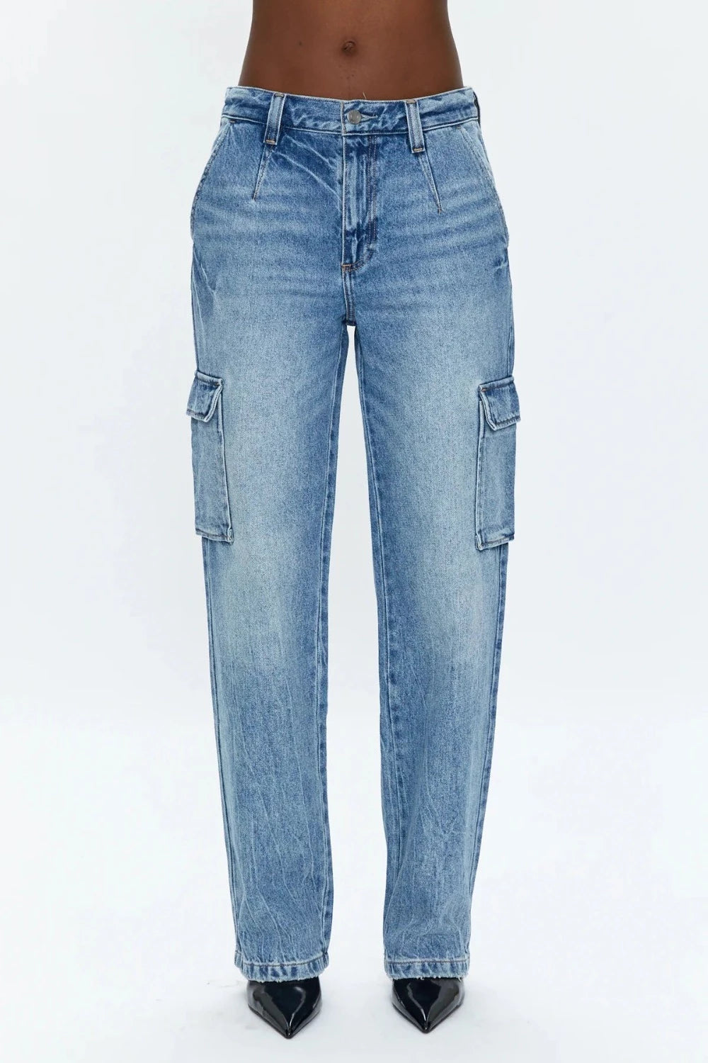 Bobbie Cargo Mid Rise Vintage Straight in Regent