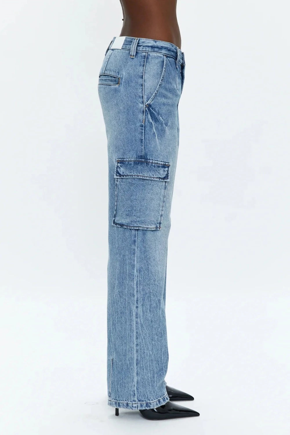 Bobbie Cargo Mid Rise Vintage Straight in Regent